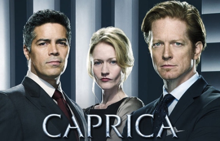 The Cast Of 'CAPRICA': ESAI MORALES, PAULA MALCOMSON, And ERIC STOLTZ